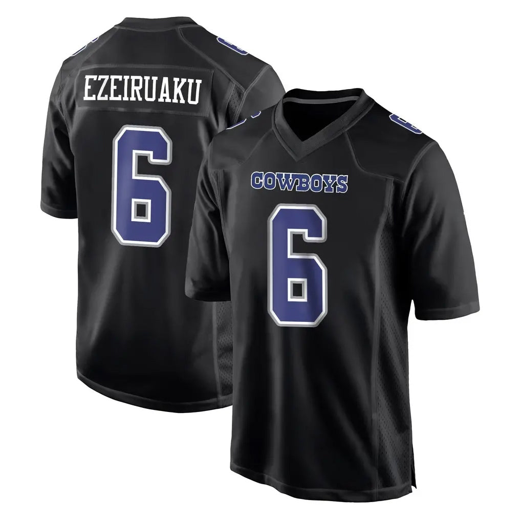 D.Cowboys #6 Donovan Ezeiruaku Player Carbon Black Fashion Home Game Jdoa Stitched Jerseys