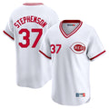 C.Reds #37 Tyler Stephenson Player White Cooperstown Collection Limited T-shirt Home Jdoa Stitched Jerseys