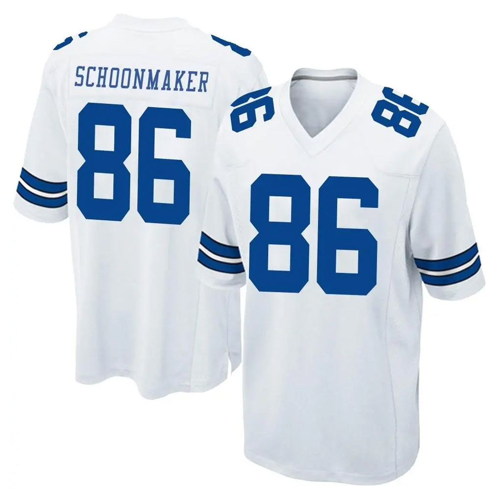 D.Cowboys #86 Luke Schoonmaker Player White Home Game Jdoa Stitched Jerseys