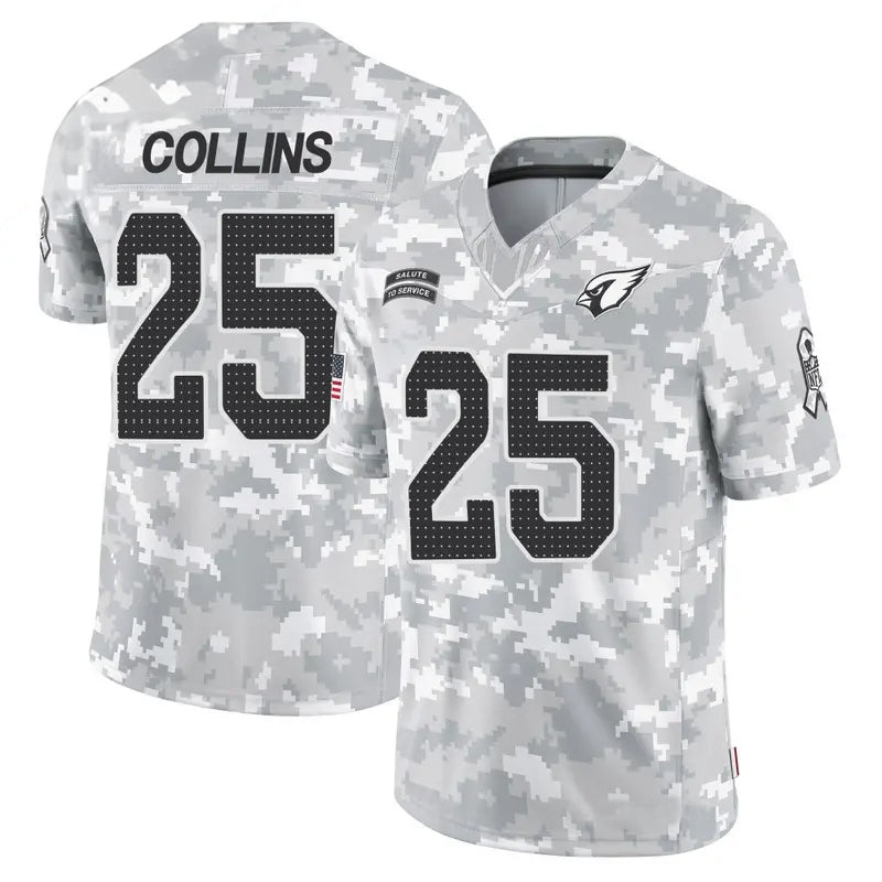 Jdoa A.Cardinals #25 Zaven Collins Player Camo Salute to Service Limited Stitched Stitched Jerseys