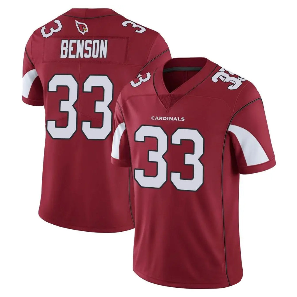 Jdoa A.Cardinals #33 Trey Benson Player Cardinal Vapor Limited Home Game  Stitched Jerseys