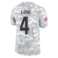 Jdoa A.Cardinals #4 Jeremiyah Love Player Camo Salute to Service Limited Home Stitched Jerseys