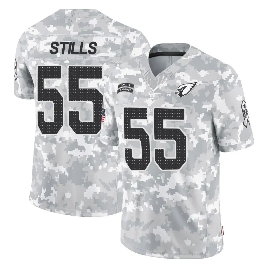 Jdoa A.Cardinals #55 Dante Stills Player Camo Salute to Service Limited Home Stitched Jerseys