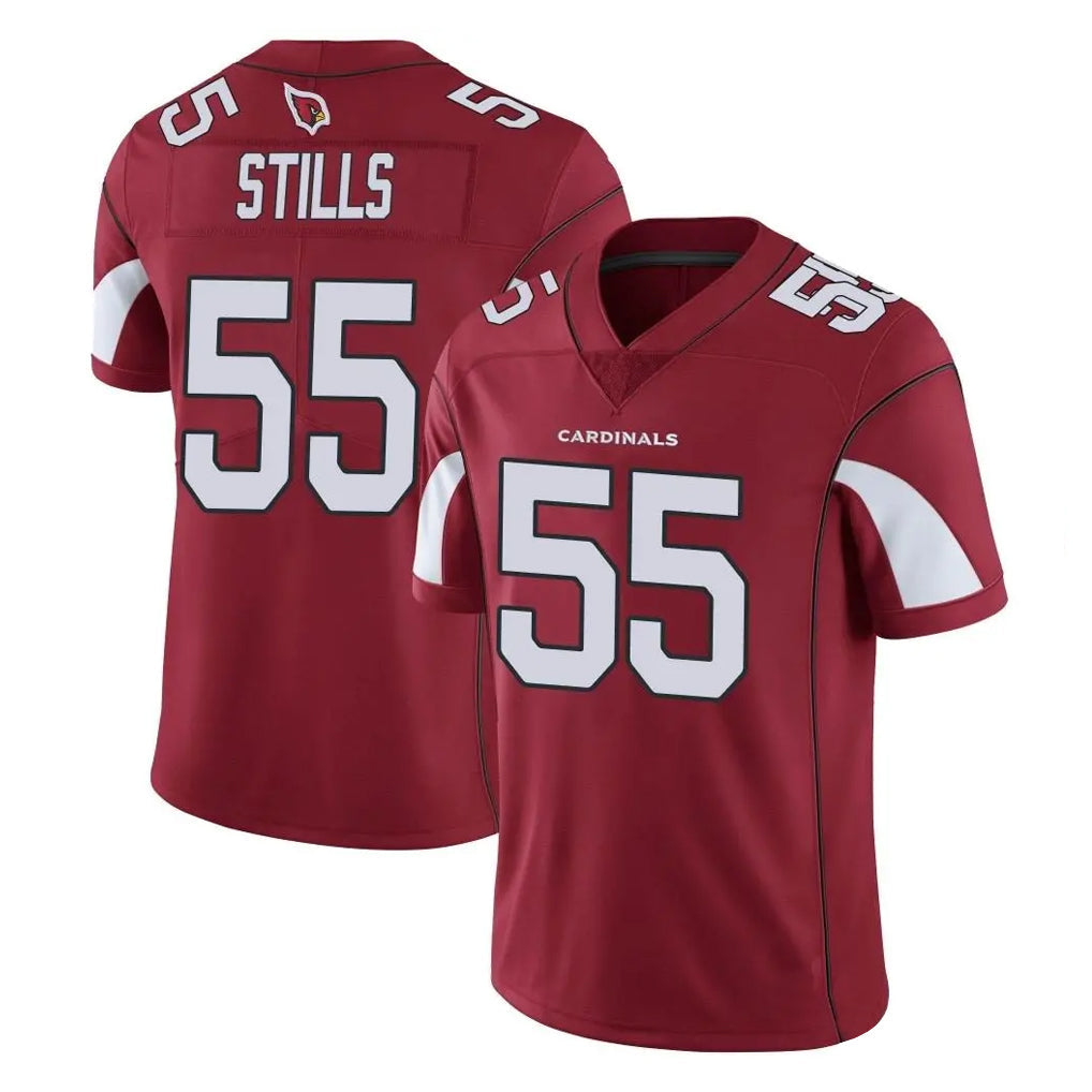 Jdoa A.Cardinals #55 Dante Stills Player Cardinal Vapor Limited Home Game  Stitched Jerseys