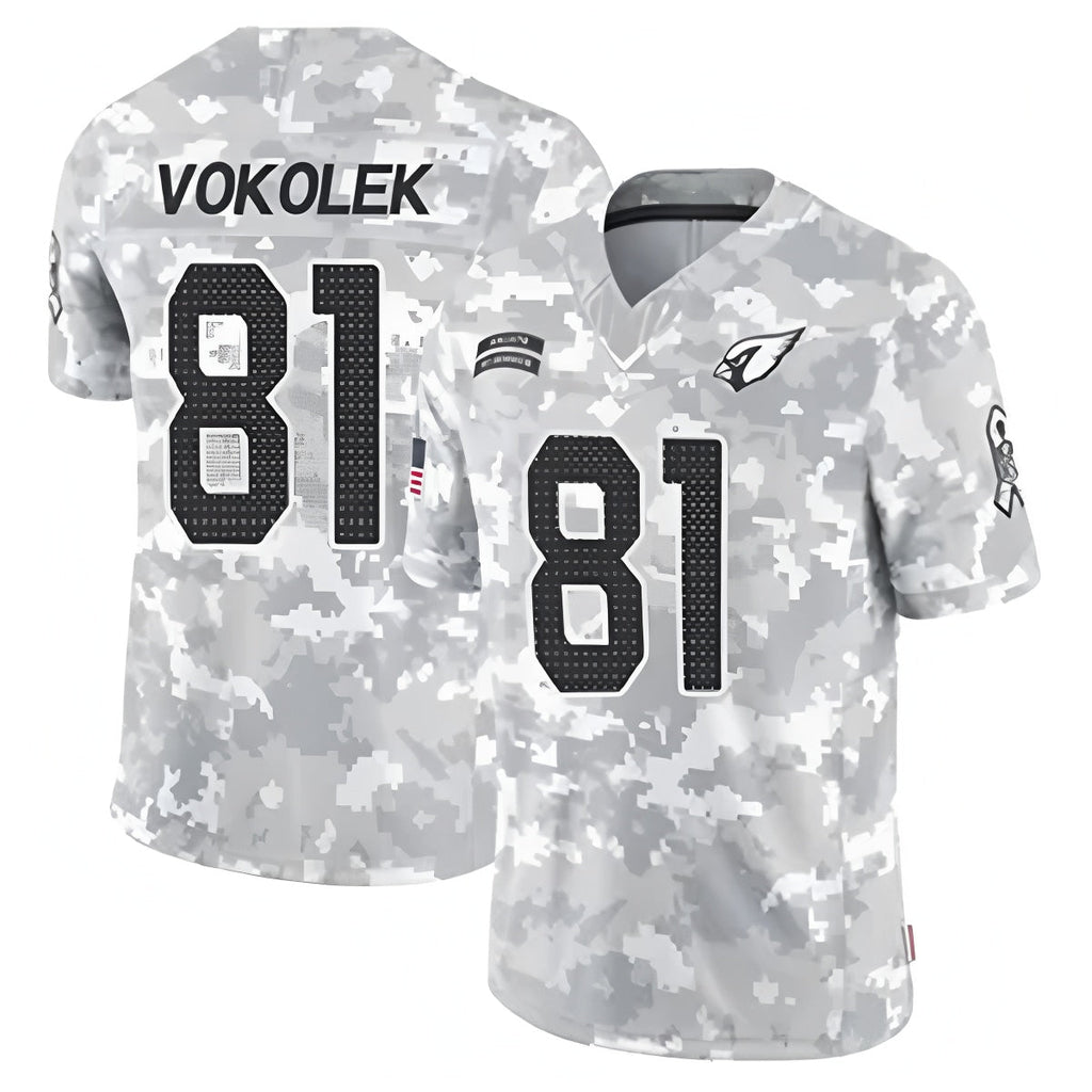 Jdoa A.Cardinals #81 Travis Vokolek Player Camo Salute to Service Limited Stitched Stitched Jerseys