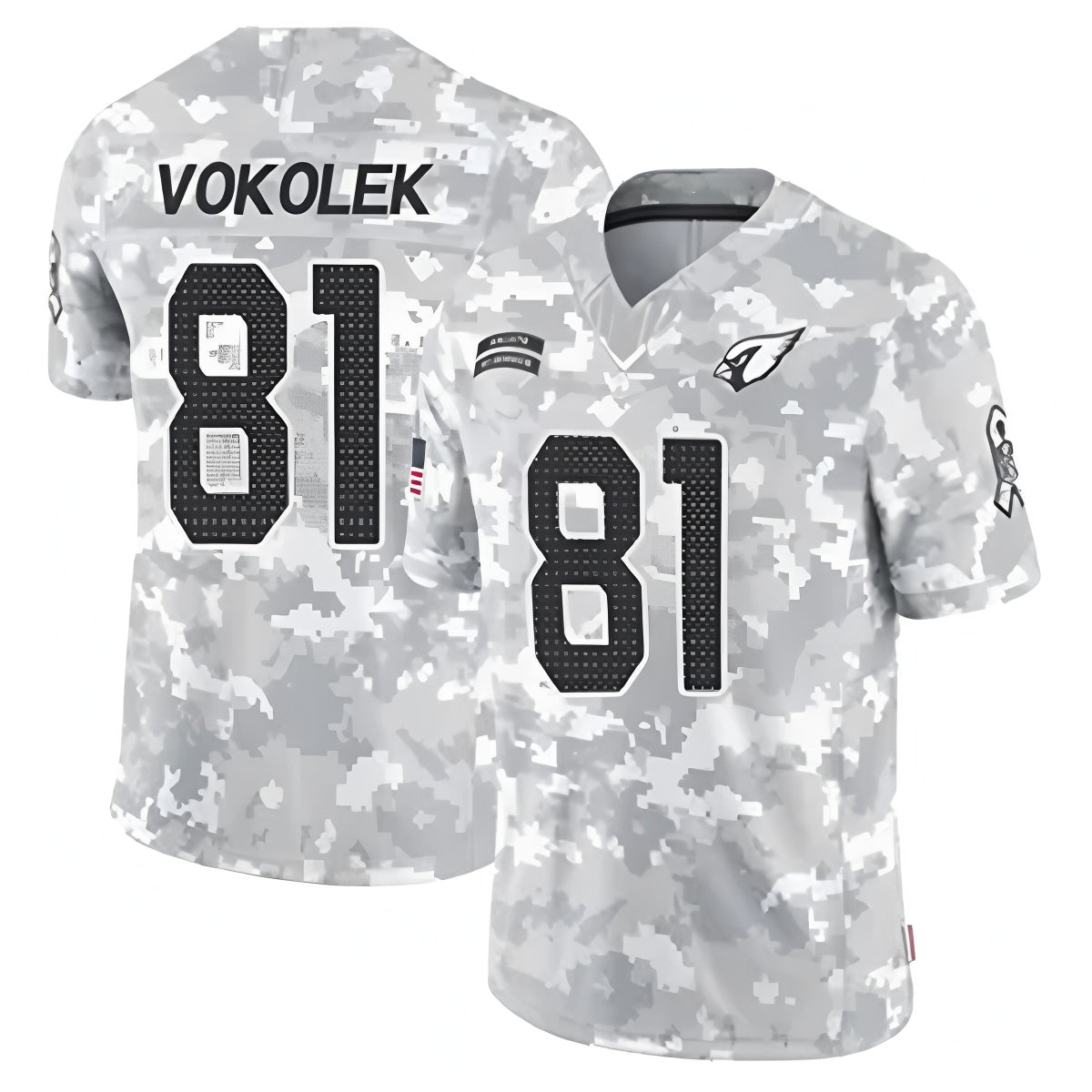 Jdoa A.Cardinals #81 Travis Vokolek Player Camo Salute to Service Limited Stitched Stitched Jerseys