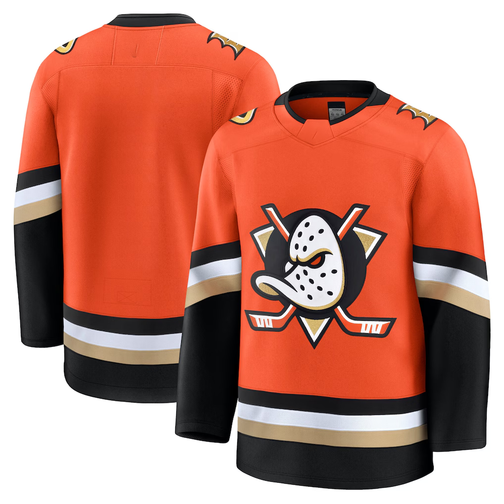 Xdoa A.Ducks Orange Home Premium Jerseys
