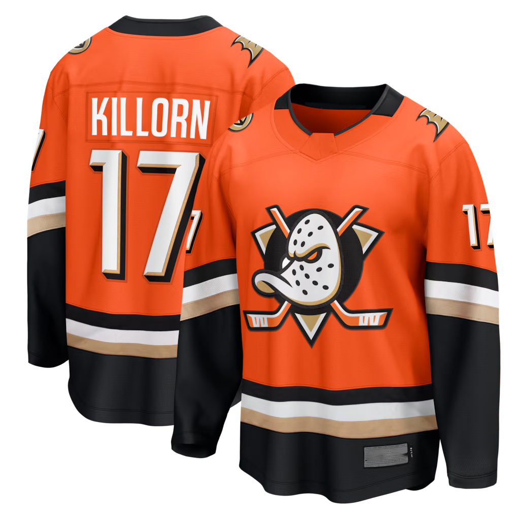 Xdoa A.Ducks #17 Alex Killorn Orange Home Breakaway Jerseys