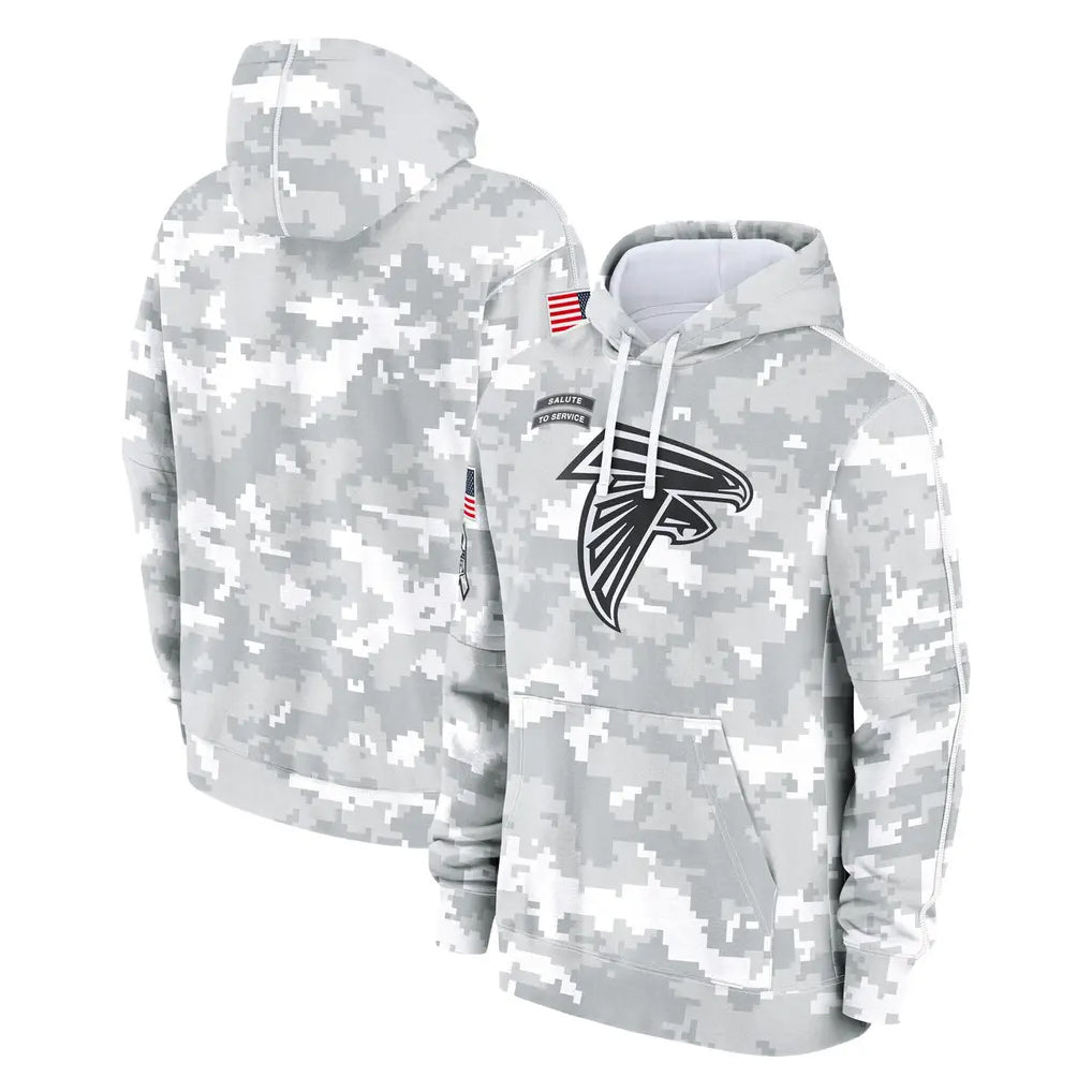Jdoa A.Falcons Arctic Camo Salute to Service Limited Hoodie Blank Player Stitched Jerseys