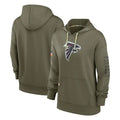 Jdoa A.Falcons Olive 2025 Salute to Service Pullover Hoodie Blank Player Stitched Jerseys