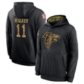 Jdoa A.Falcons #11 Jalon Walker Player Black Salute to Service Limited Black Hoodie Stitched Jerseys