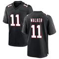 Jdoa A.Falcons #11 Jalon Walker Player Black Throwback Game Stitched Jerseys