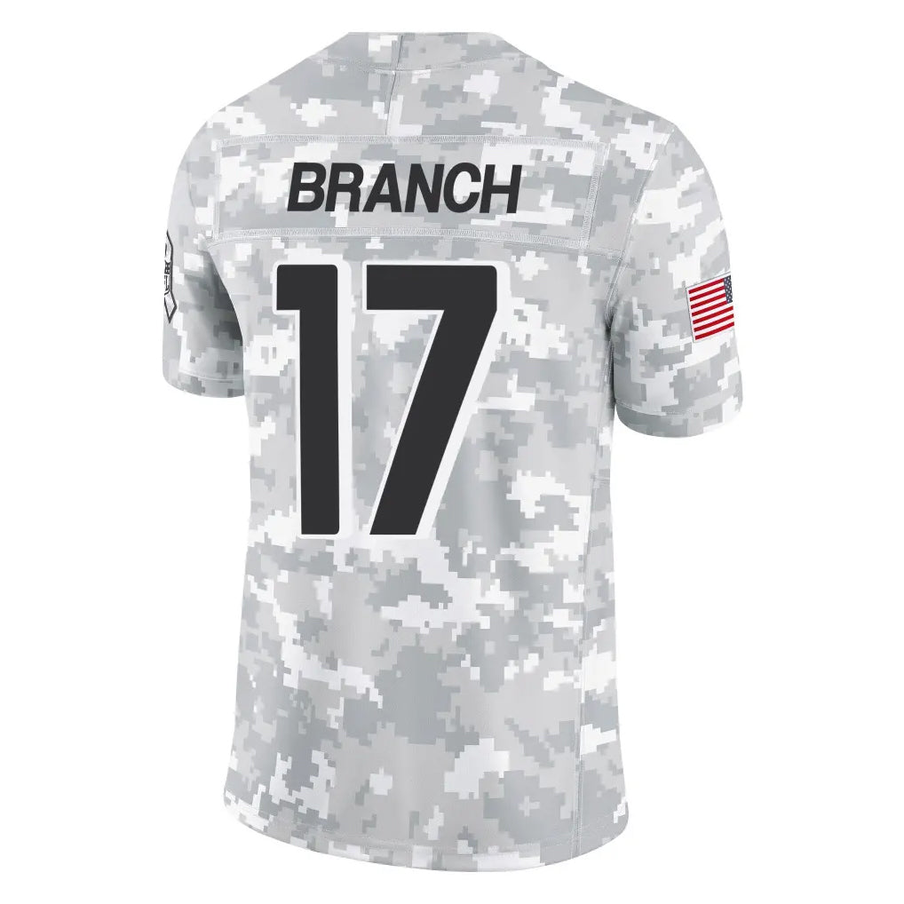 Jdoa A.Falcons #17 Zachariah Branch Player Arctic Camo Salute to Service Limited Stitched Jerseys
