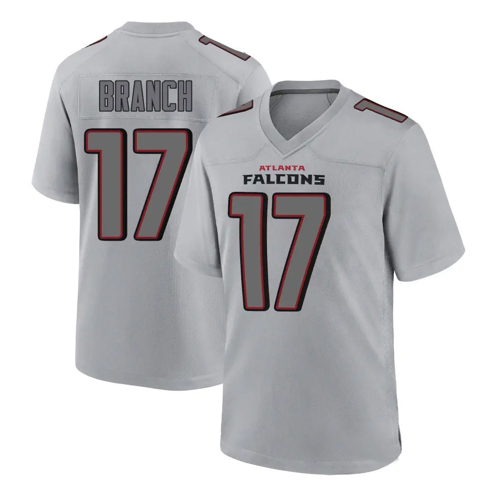 Jdoa A.Falcons #17 Zachariah Branch Player Gray Fashion Home Game Stitched Jerseys