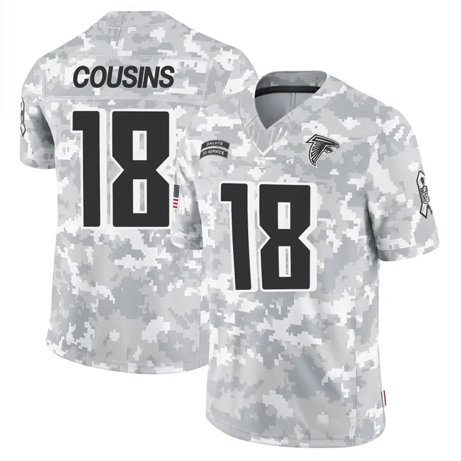 Jdoa A.Falcons #18 Kirk Cousins Player Arctic Camo Salute to Service Limited Stitched Jerseys