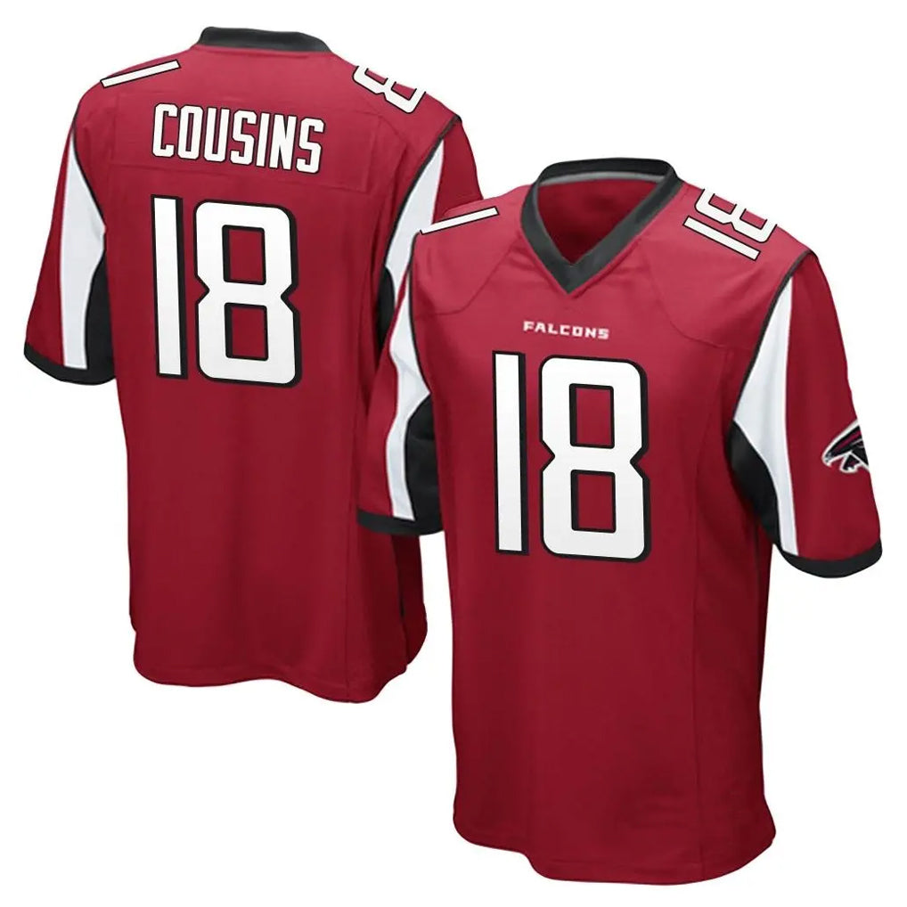 Jdoa A.Falcons #18 Kirk Cousins Player Red Color Vapor Home Game Stitched Jerseys
