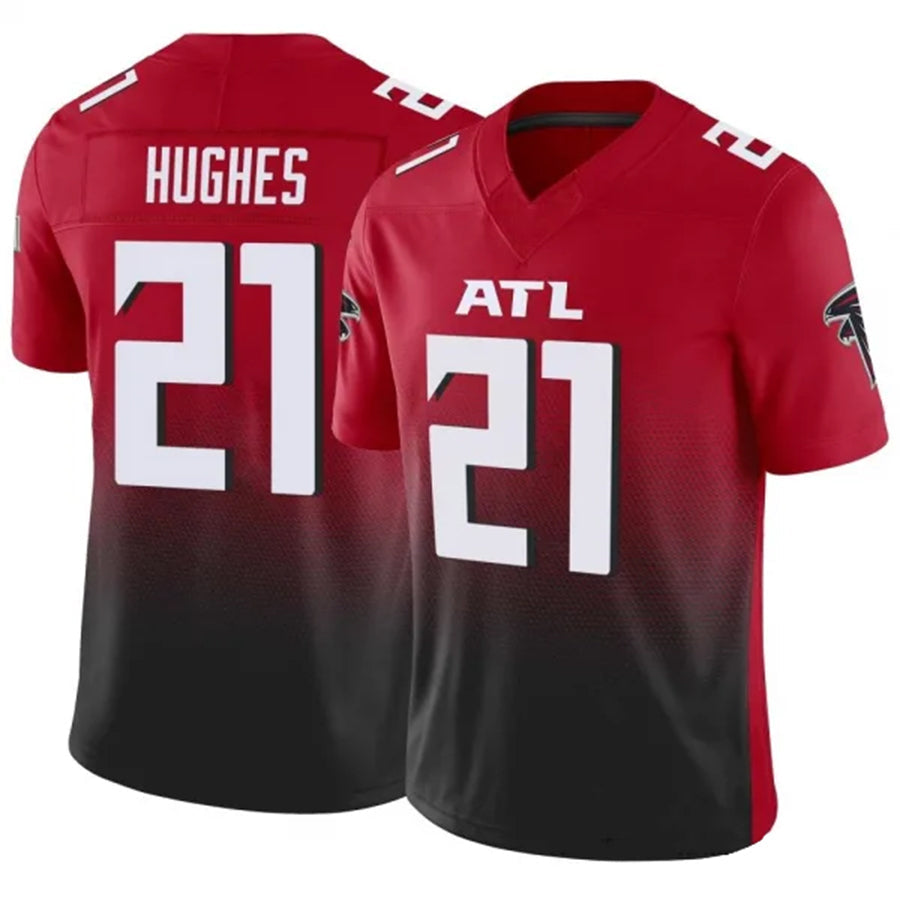 Jdoa A.Falcons #21 Mike Hughes Player Red Vapor F.U.S.E. Limited Stitched Jerseys