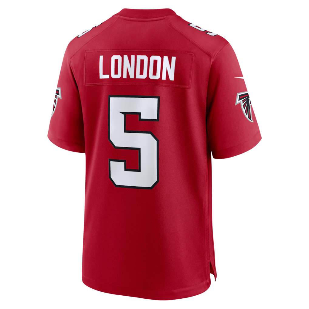 Jdoa A.Falcons #5 Drake London Red Game Stitched Jerseys