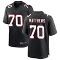 Jdoa A.Falcons #70 Jake Matthews Player Black Throwback Game Stitched Jerseys