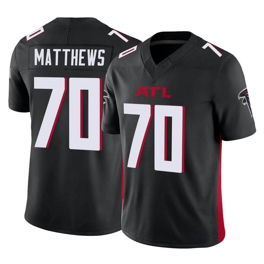 Jdoa A.Falcons #70 Jake Matthews Player Black Vapor F.U.S.E. Limited Stitched Jerseys