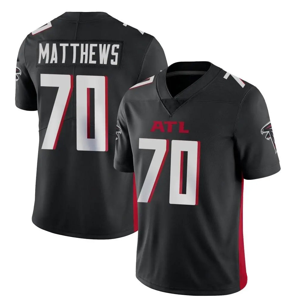 Jdoa A.Falcons #70 Jake Matthews Player Black Vapor Untouchable Limited Home Game Stitched Jerseys