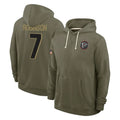 Jdoa A.Falcons #7 Bijan Robinson Player Olive 2025 Salute to Service Hoodies Stitched Jerseys