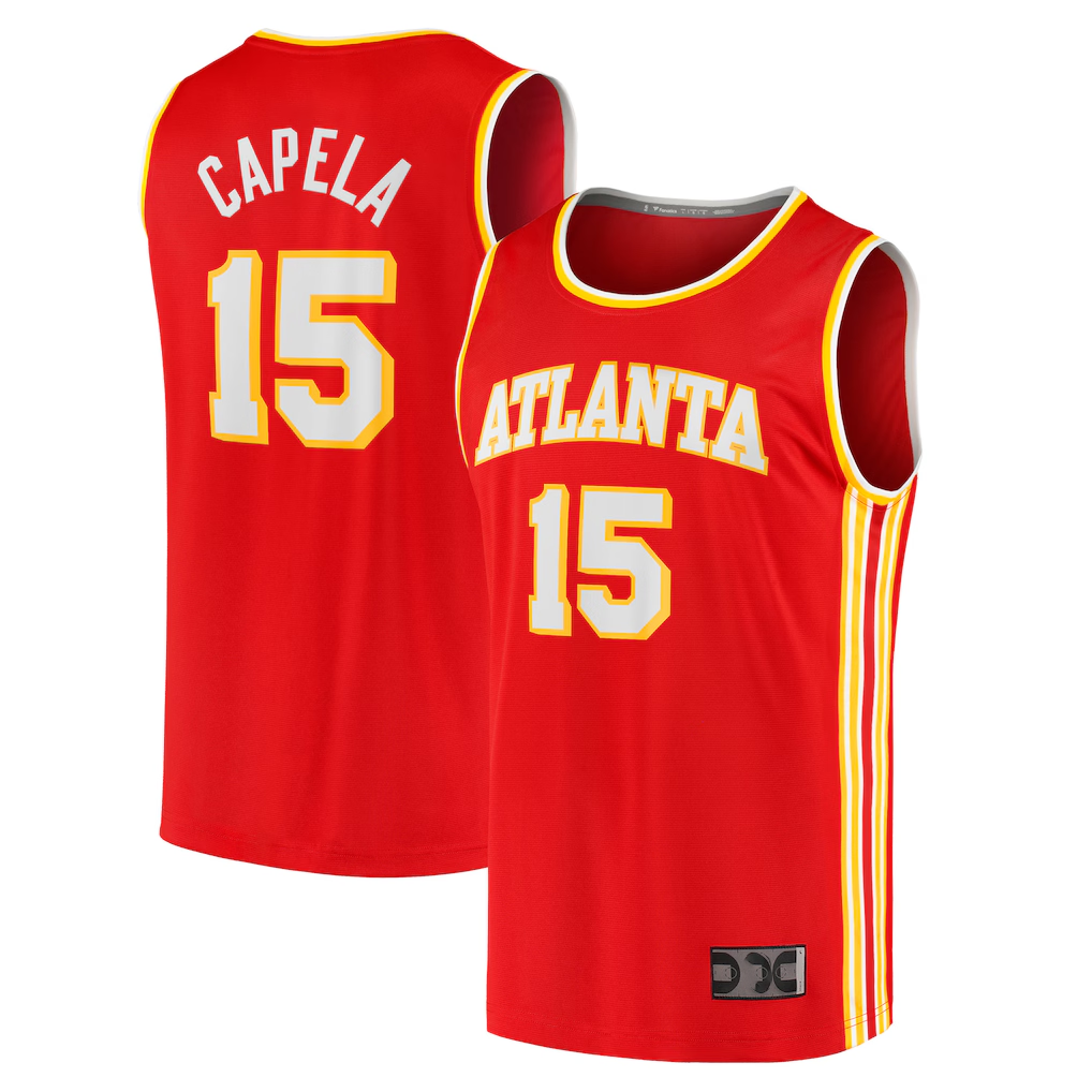 Jdoa A.Hawks #15 Clint Capela Red 2021-22 Fast Break Replica Jerseys - Icon Edition