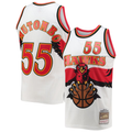 Xdoa A.Hawks #55 Dikembe Mutombo Mitchell & Ness White 199697 Hardwood Classics Swingman Jerseys