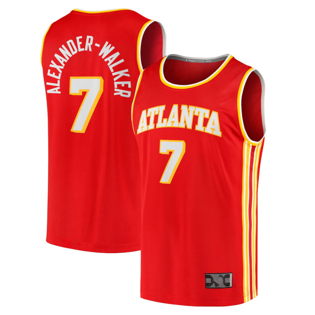 Xdoa A.Hawks #7 Nickeil Alexander-Walker Red Fast Break Replica Jerseys - Icon Edition