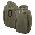 Jdoa B.Bills #0 Keon Coleman Player Olive Salute To Service Hoodies Game Stitched Jerseys