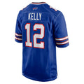Jdoa B.Bills #12 Jim Kelly Player Royal Home Game Stitched Jerseys
