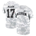 Jdoa B.Bills #17 Josh Allen Player Arctic Camo Salute to Service T-Shirt Hoodies Stitched Jerseys