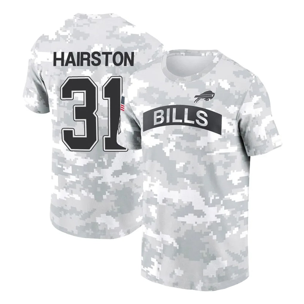 Jdoa B.Bills #31 Maxwell Hairston Player Arctic Camo Salute to Service T-Shirt Hoodies Stitched Jerseys