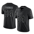 Jdoa B.Bills #34 Thurman Thomas Player Black RFLCTV Limited Stitched Jerseys