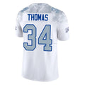 Jdoa B.Bills #34 Thurman Thomas Player White Rivalries Collection Vapor Limited Stitched Jerseys