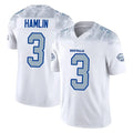 Jdoa B.Bills #3 Damar Hamlin Player White Rivalries Collection Limited Home Game Stitched Jerseys
