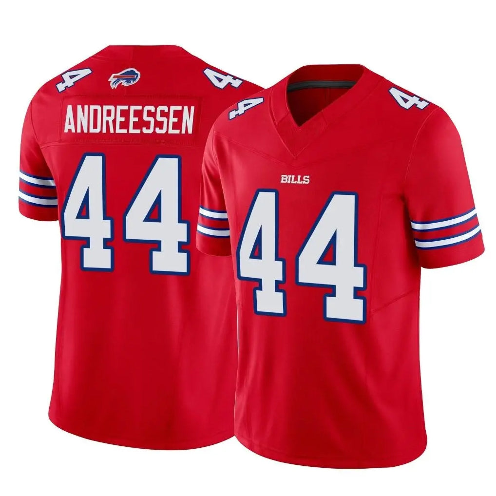 Jdoa B.Bills #44 Joe Andreessen Player Red Vapor F.U.S.E. Limited Home Game Stitched Jerseys