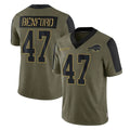 Jdoa B.Bills #47 Christian Benford Player Olive Salute To Service Limited Stitched Jerseys