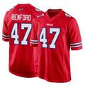 Jdoa B.Bills #47 Christian Benford Player Red Home Game Stitched Jerseys