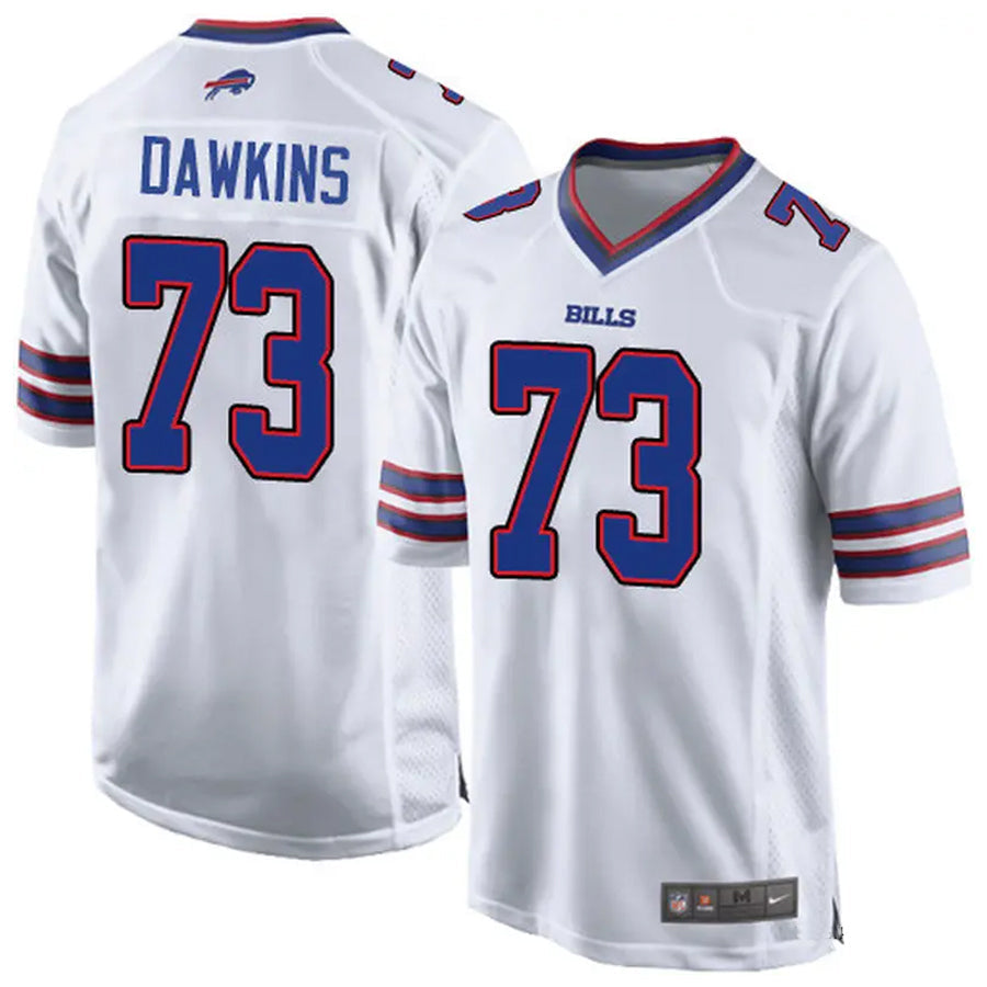 Jdoa B.Bills #73 Dion Dawkins Player White Home Game  Stitched Jerseys