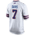 Jdoa B.Bills #7 Ray Davis Player White Home Game Stitched Jerseys