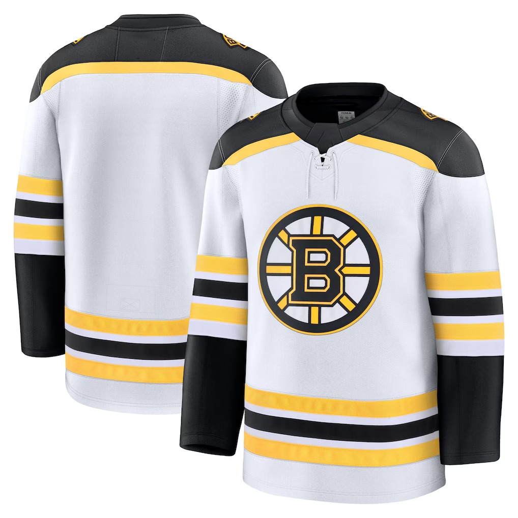 Jdoa B.Bruins White Away Premium Stitched Jerseys