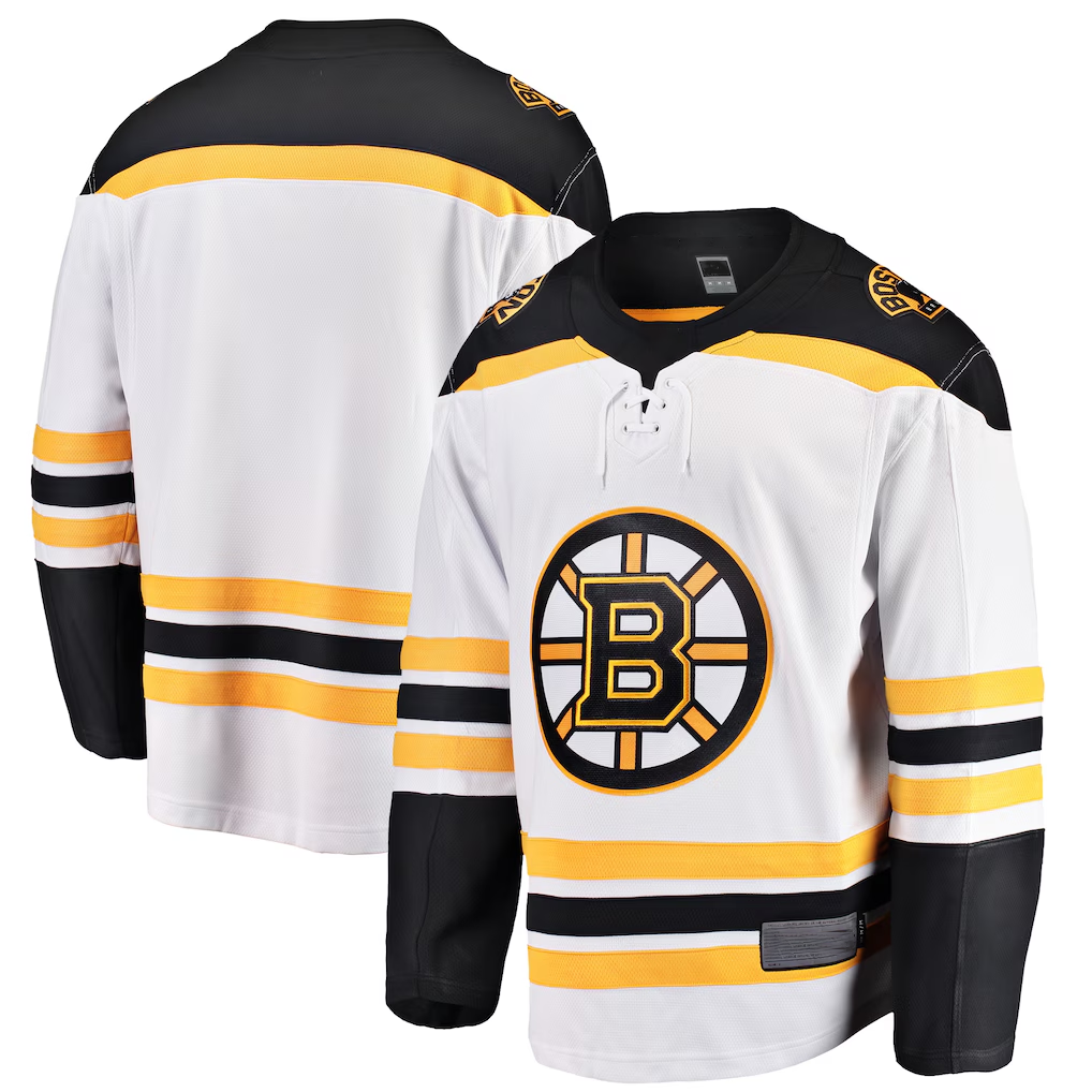 Jdoa B.Bruins White Breakaway Away Stitched Jerseys