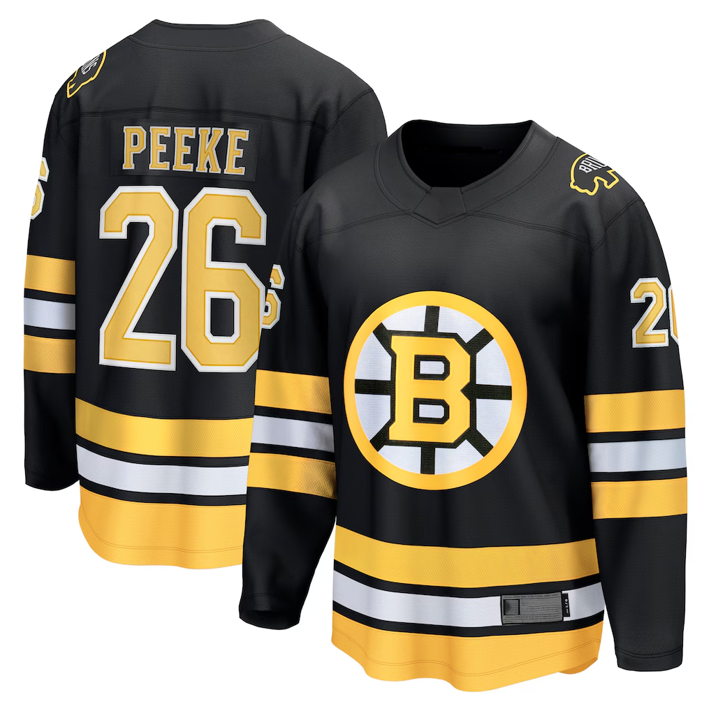 Jdoa B.Bruins #26 Andrew Peeke Black Home Breakaway Player Stitched Jerseys