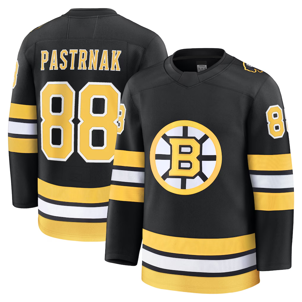 Jdoa B.Bruins #88 David Pastrnak Black Home Premium Player Stitched Jerseys