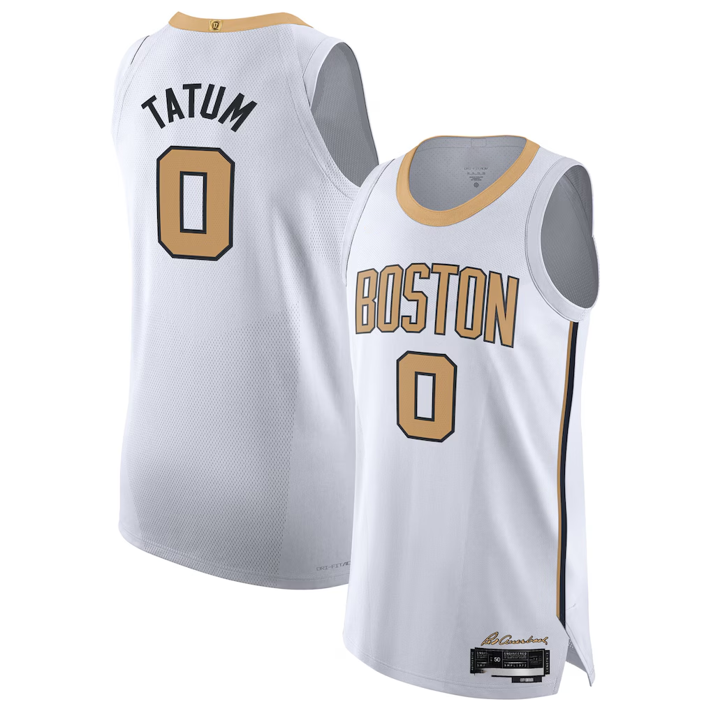 Xdoa B.Celtics #0 Jayson Tatum White 202526 Authentic Jerseys - City Edition