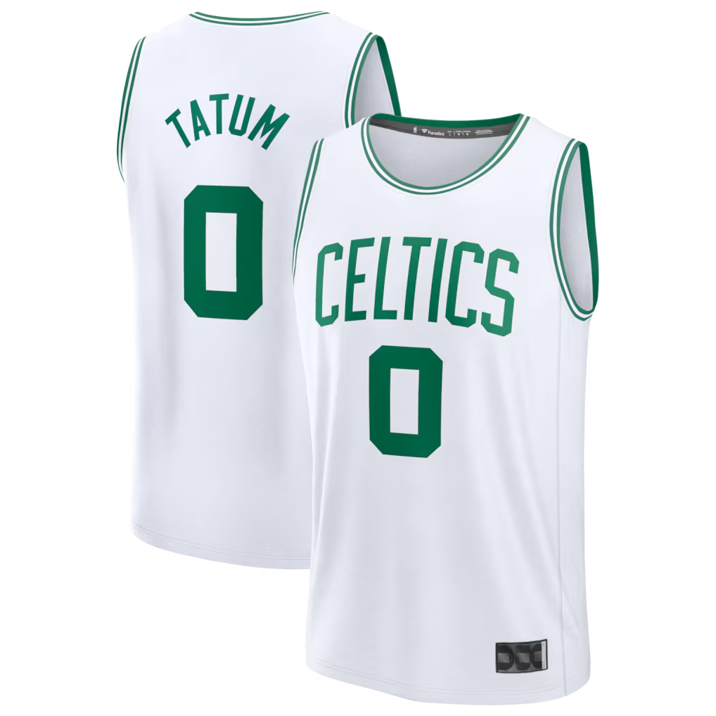 Jdoa B.Celtics #0 Jayson Tatum White Fast Break Replica Player Jerseys - Association Edition