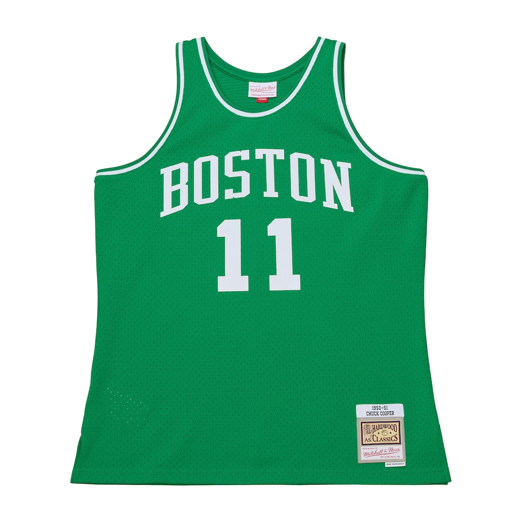 Xdoa B.Celtics #11 Chuck Cooper Mitchell & Ness Kelly Green 1950-51 Pioneers Swingman Jerseys