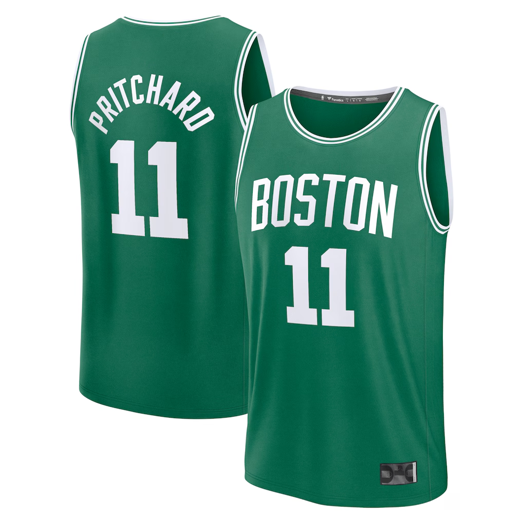 Xdoa B.Celtics #11 Payton Pritchard Kelly Green Fast Break Replica Player Jerseys - Icon Edition