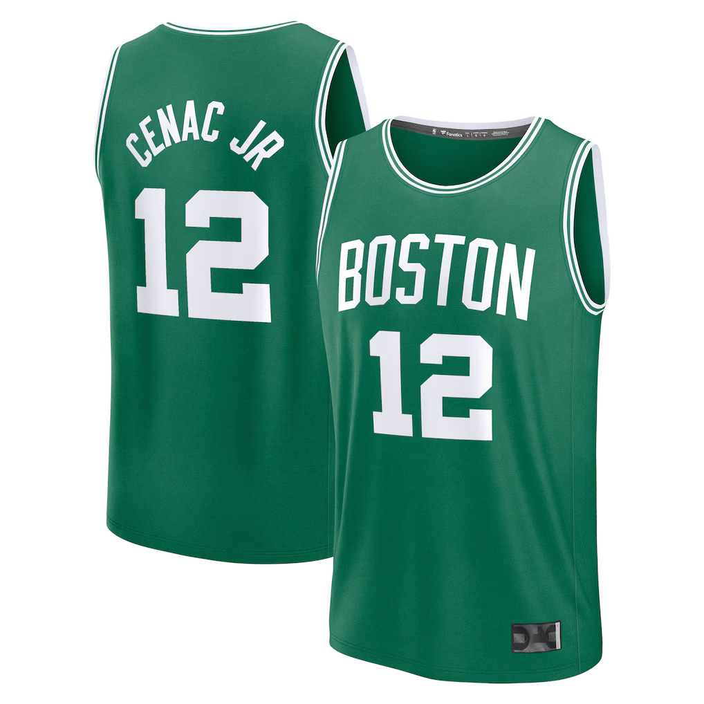 Jdoa B.Celtics #12 Chris Cenac Jr. Green 2026 Draft First Round Pick Fast Break Jerseys - Icon Edition
